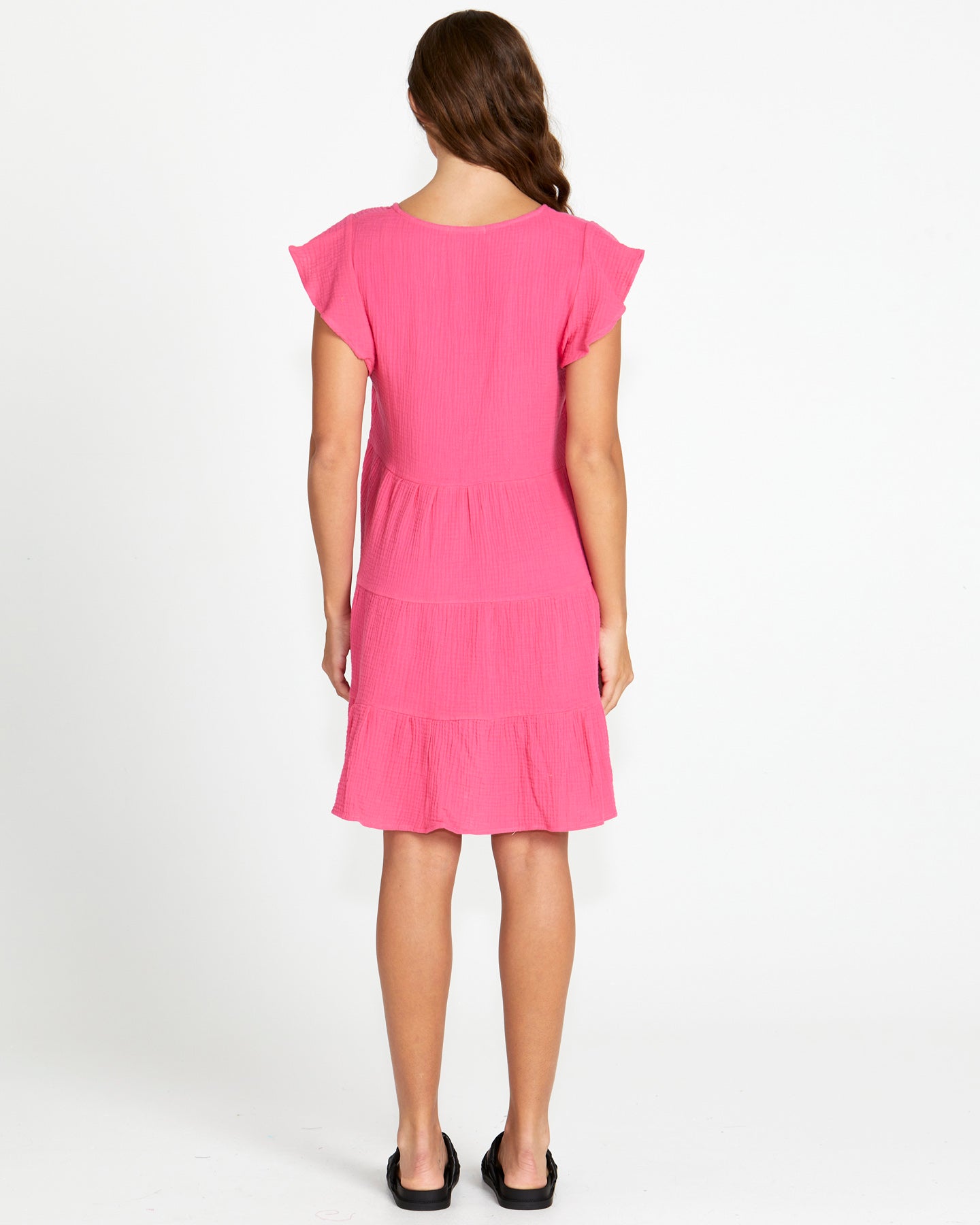 Felix Tiered Mini Dress - Pink