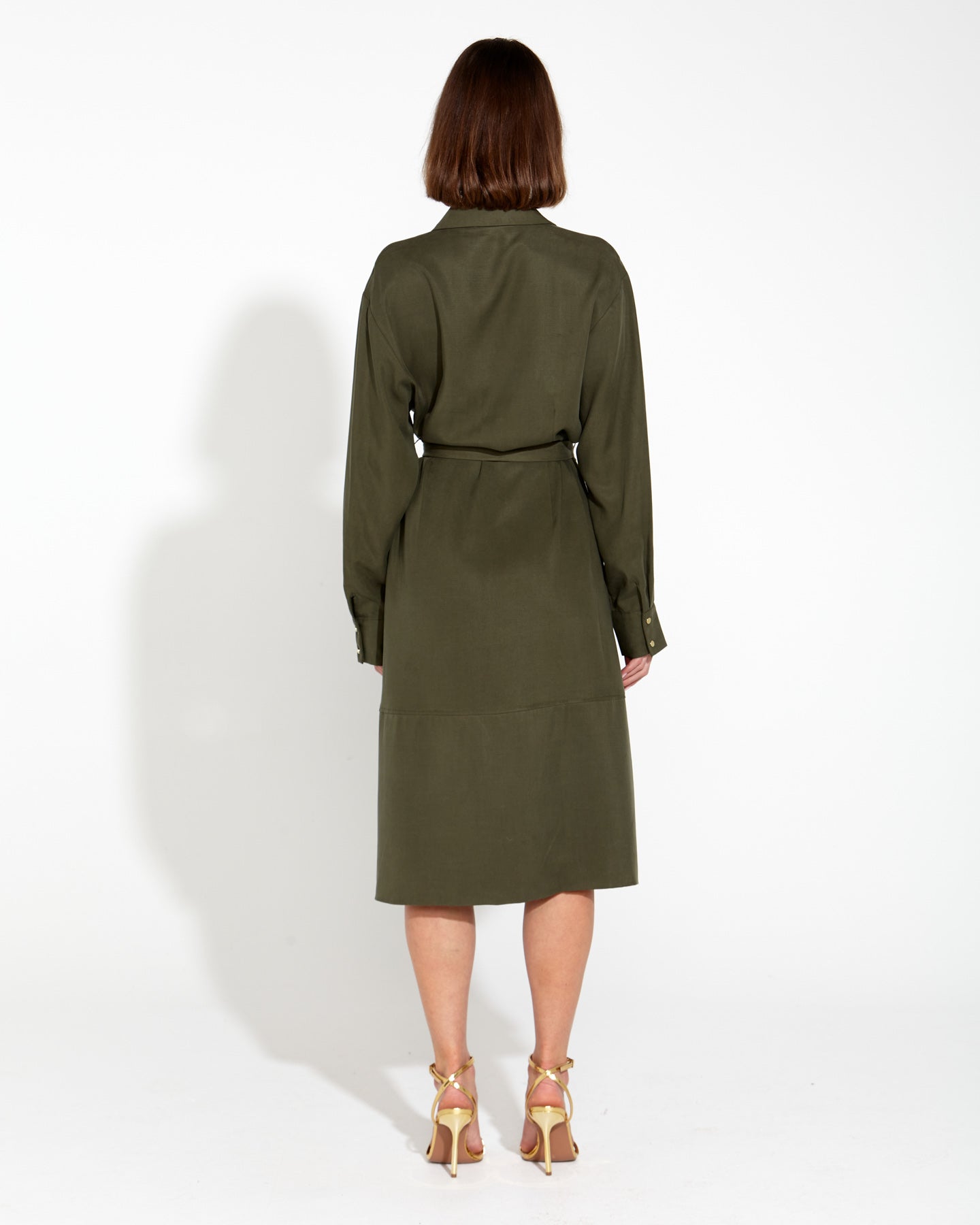 Alter Ego Duster Shirt Dress - Olive