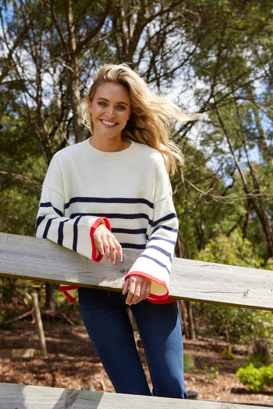 Isobel Knit Jumper - French Stripe