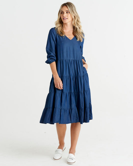 Janie Dress - Blue Haze