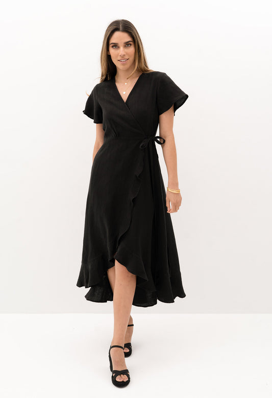 Kai Wrap Dress - Black