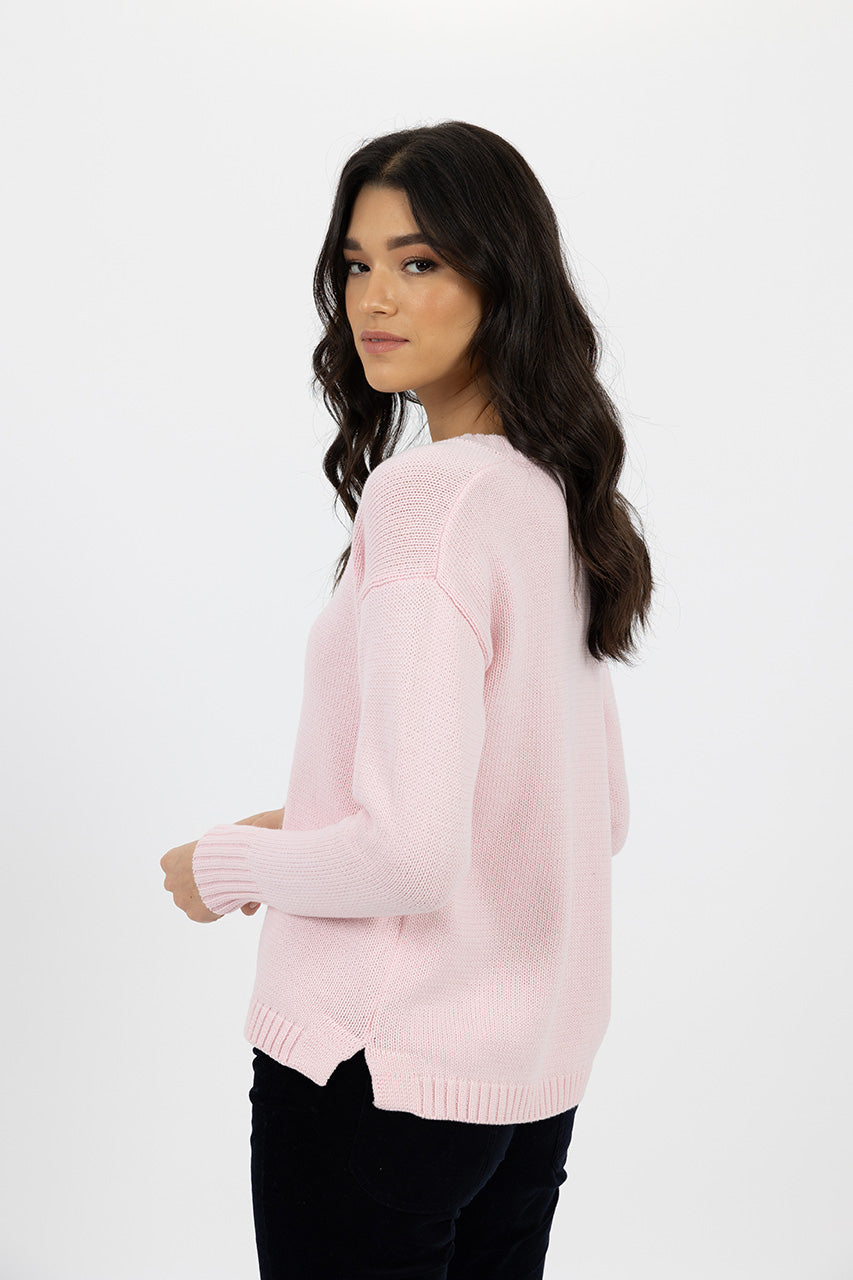 Downtown Sweater - Petal Pink