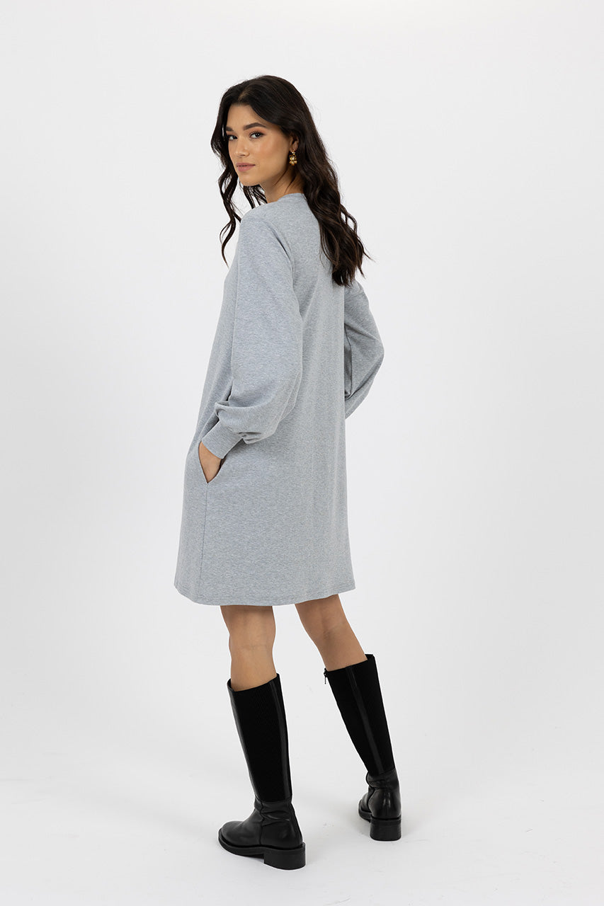 Amara Dress - Grey Marle