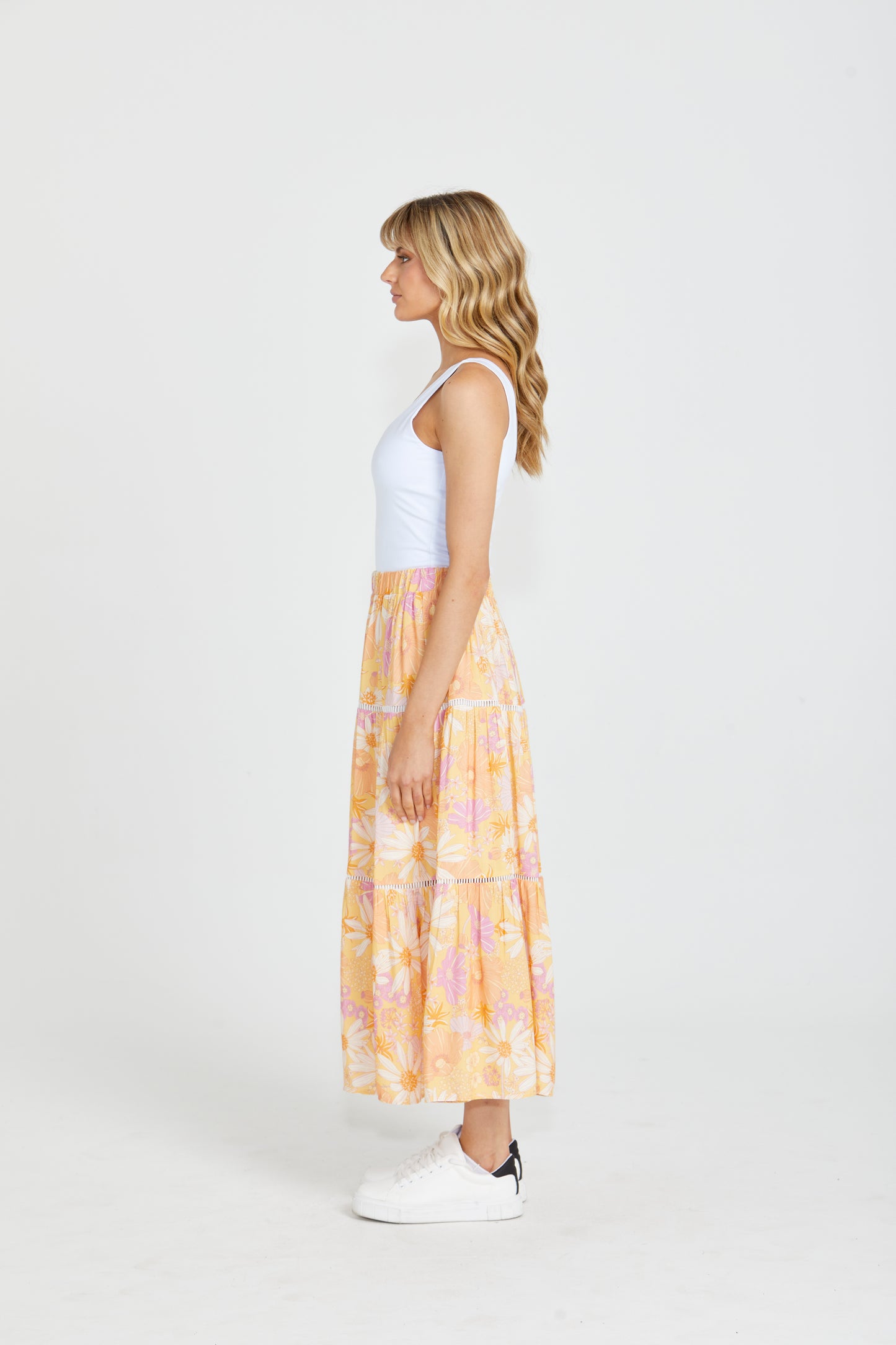 Montana Tiered Skirt - Tropical Floral