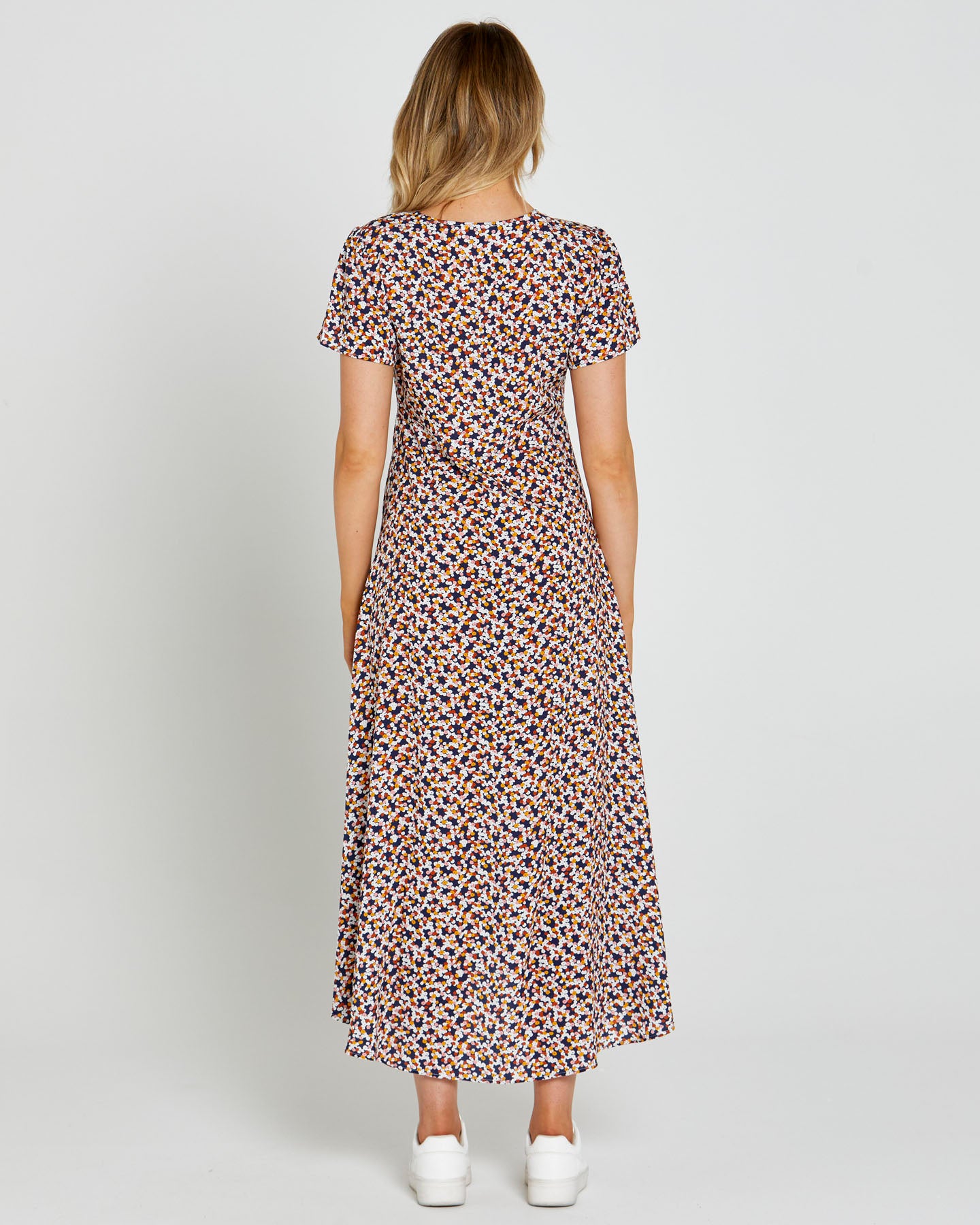 Isobelle Maxi Dress Navy Ditsy Print