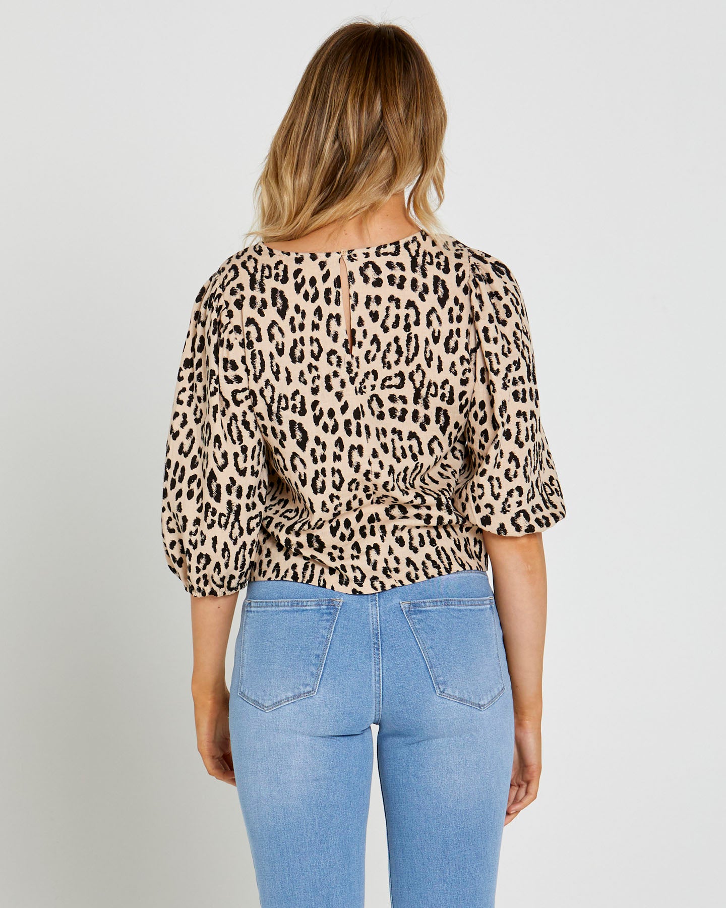 Emelia Balloon Sleeve Top Animal