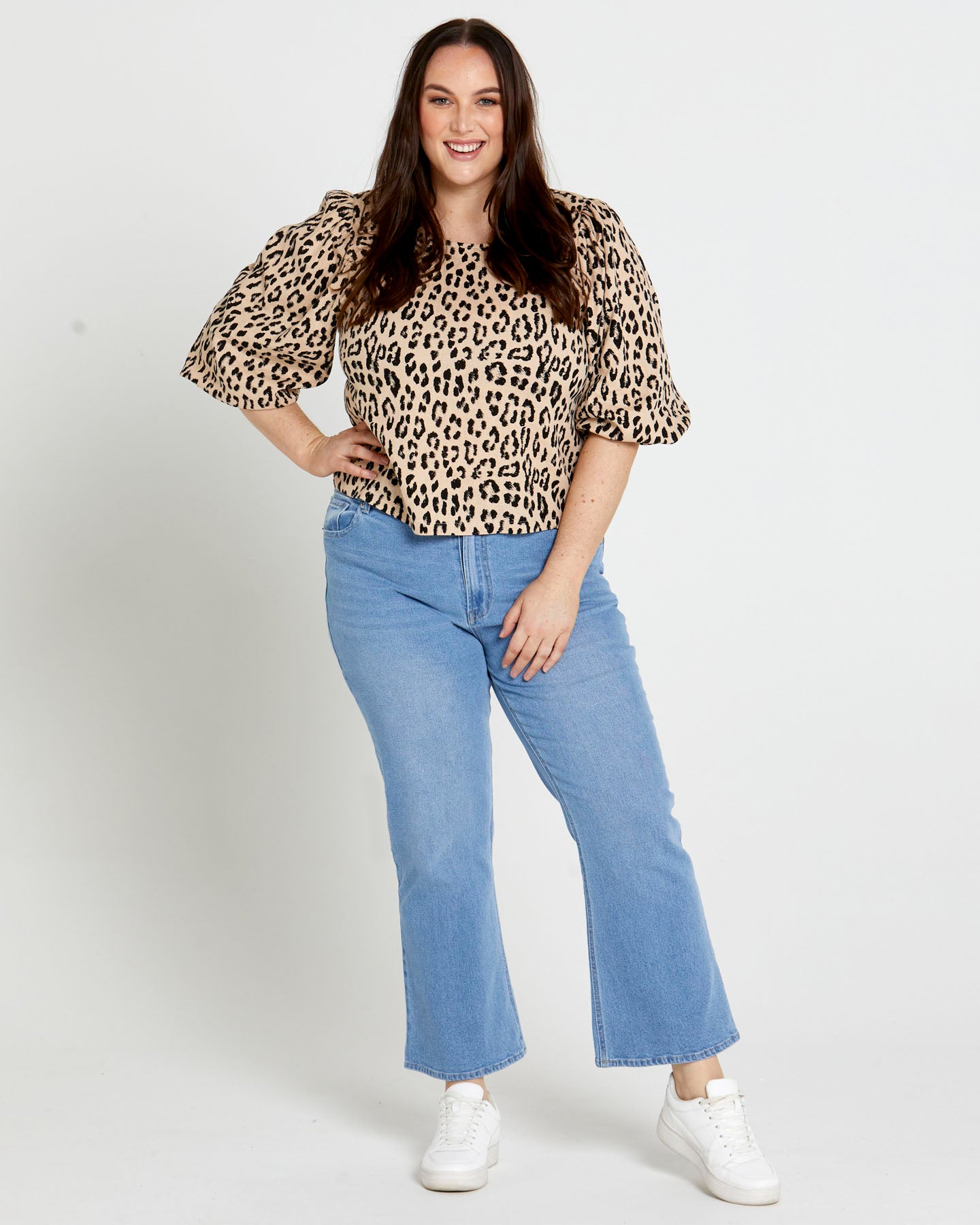 Emelia Balloon Sleeve Top Animal