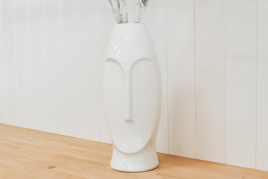 Ceramic Face Vase | White | Buy online Sand & Stone Evans Head
